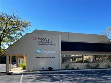 Outside front of building