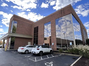 Outside front of building