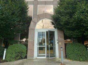 Outside front of building