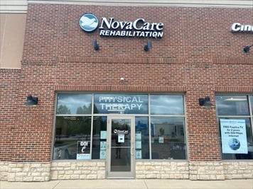 Outside front of building