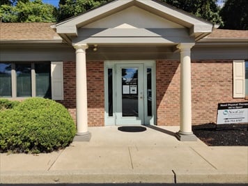 Outside front of building