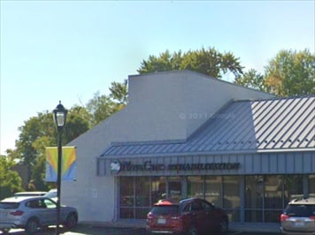 Outside front of building