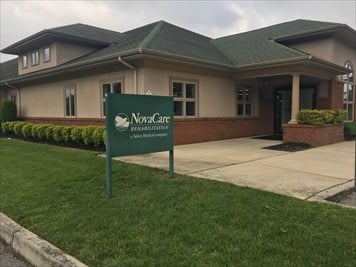 Outside front of building