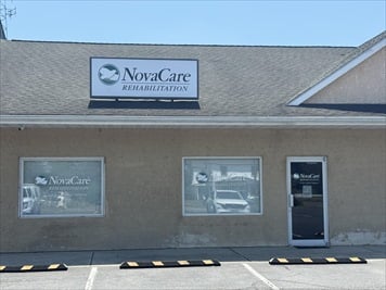Outside front of building