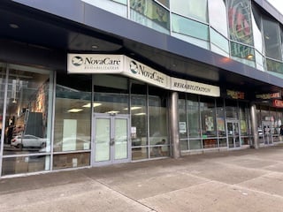 Outside front of building