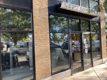 Outside front of building