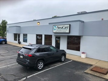 Outside front of building