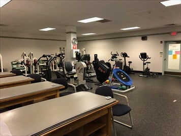 Treatment area and therapy equipment
