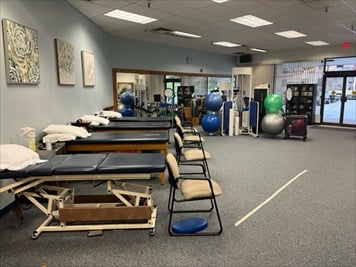 Treatment area and gym