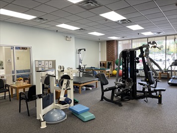 Therapy equipment and gym area