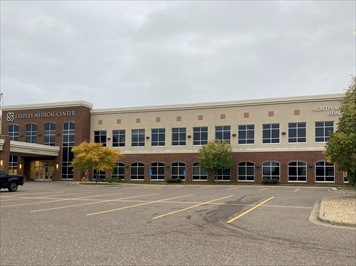 Outside front of building