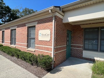 Outside front of building