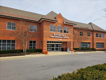 Outside front of building