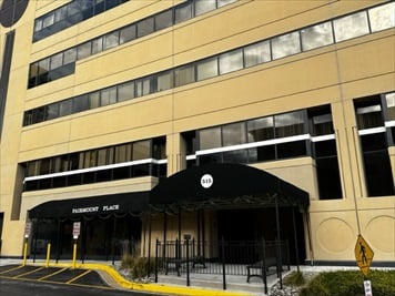 Outside front of building