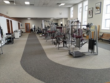 Therapy gym area and equipment