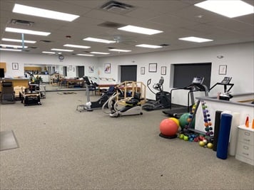 Therapy equipment and gym area