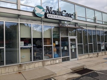 Outside front of building