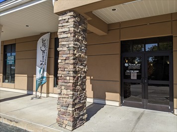Outside front of building