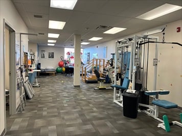 Gym area and therapy equipment