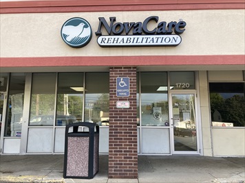 Outside front of building
