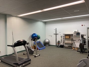 Therapy equipment and gym area