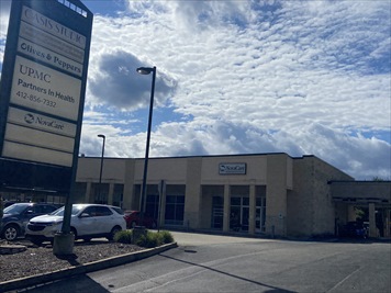 Outside front of building
