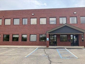 Outside front of building