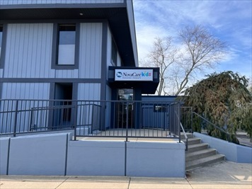 Outside front of building