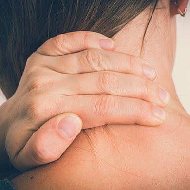 woman with neck pain